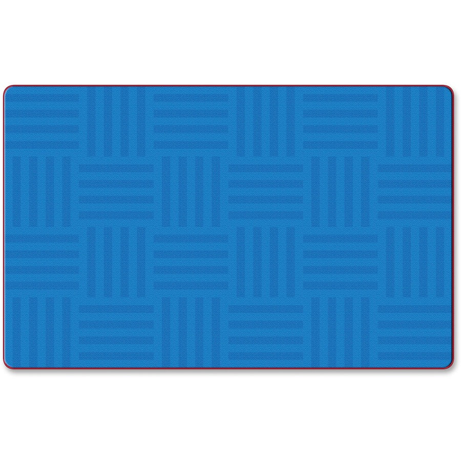 Flagship Carpets Solid Color Hashtag Rug - 99.96" Length x 72" Width - Blue