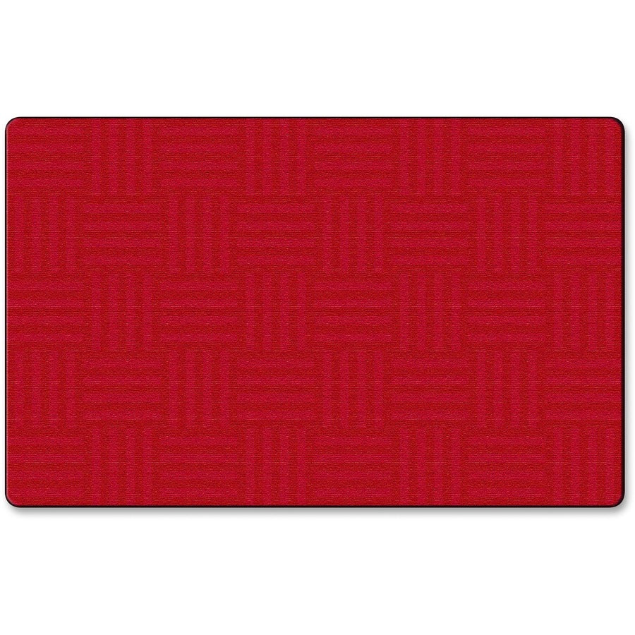 Flagship Carpets Solid Color Hashtag Rug - 99.96" Length x 72" Width - Cherry