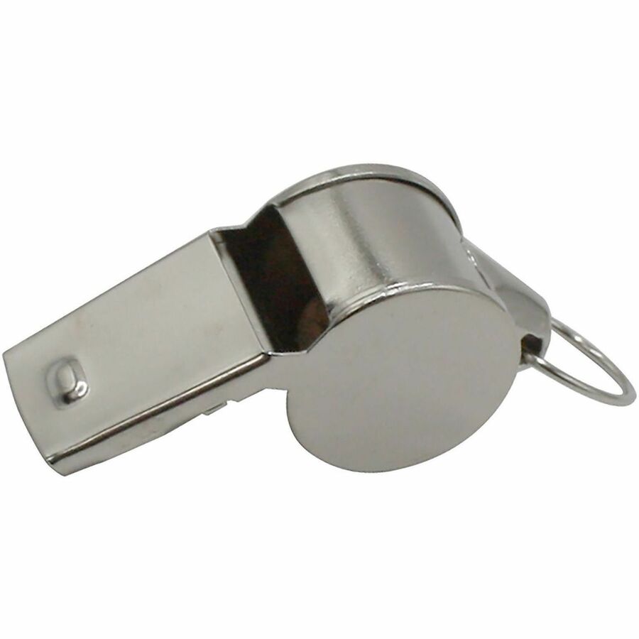 Champion Sports Medium Weight Metal Whistle - Silver - 12 / Dozen