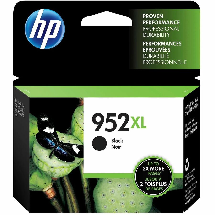 HP 952XL (F6U19AN) Original High Yield Inkjet Ink Cartridge - Black - 1 Each - 2000 Pages