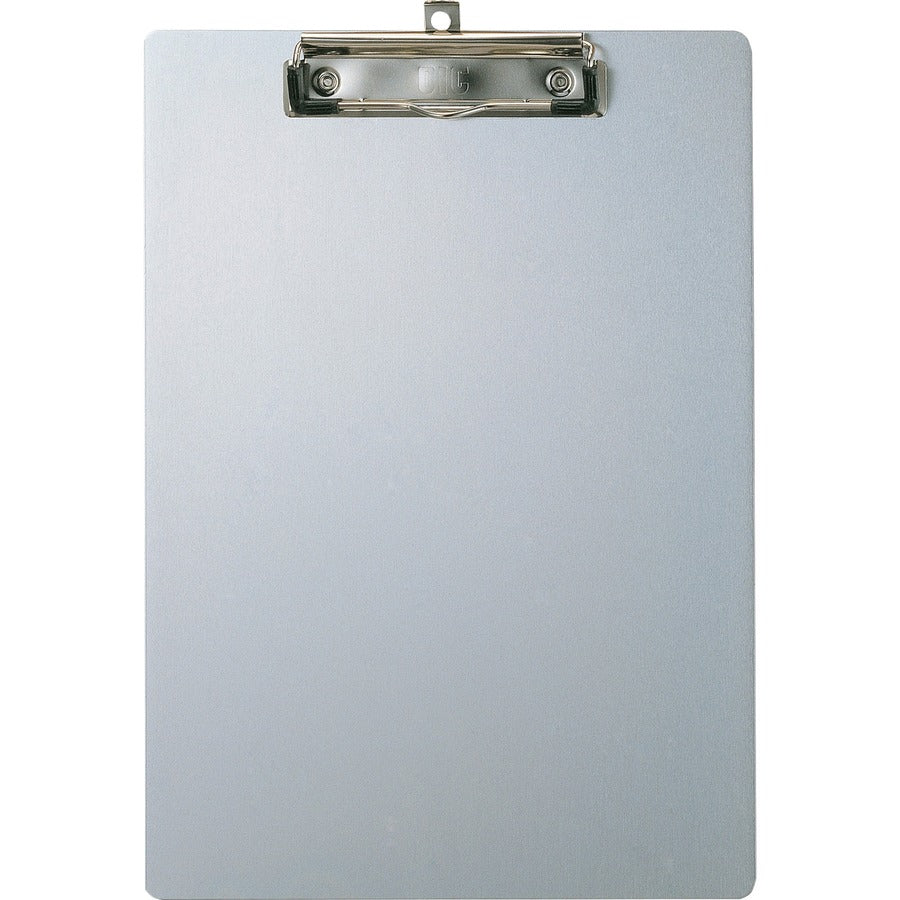 Officemate Aluminum Clipboard - 8 1/2" x 11" Sheet Size - Aluminum - Silver - 1 Each