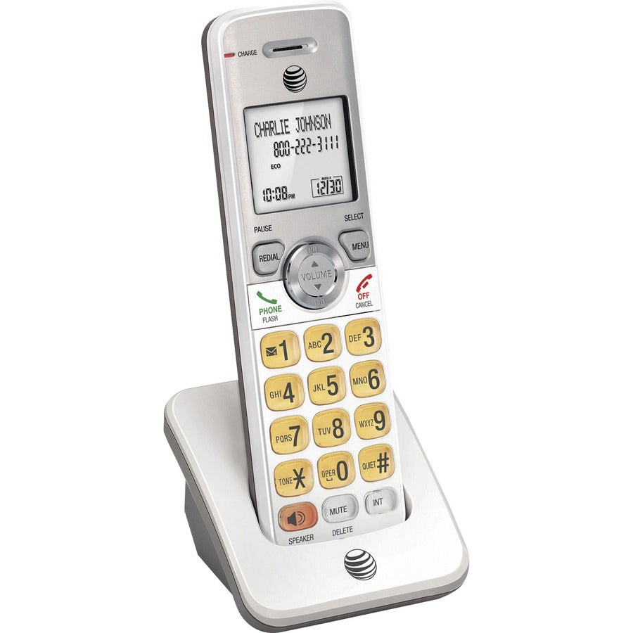 AT&T Accessory Handset with Caller ID/Call Waiting - Cordless - DECT - 50 Phone Book/Directory Memory - White