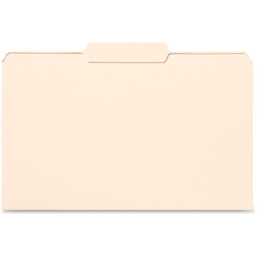 Business Source 1/3 Tab Cut Legal Top Tab File Folder - 8 1/2" x 14" - 3/4" Expansion - 11 pt. - Manila - 10% Recycled - 100 / Box