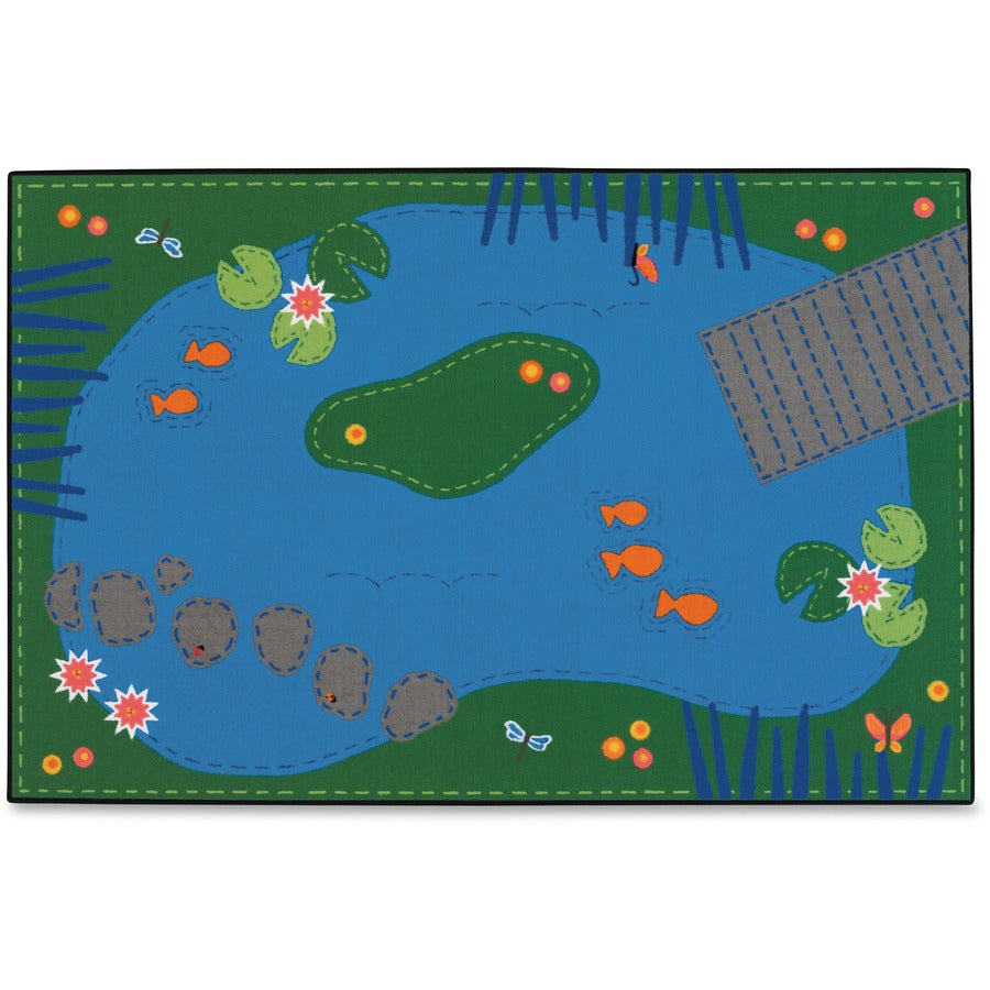 Carpets for Kids®, KID$Value Rugs™, Tranquil Pond Rug - 108" Length x 72" Width - Rectangle - Assorted