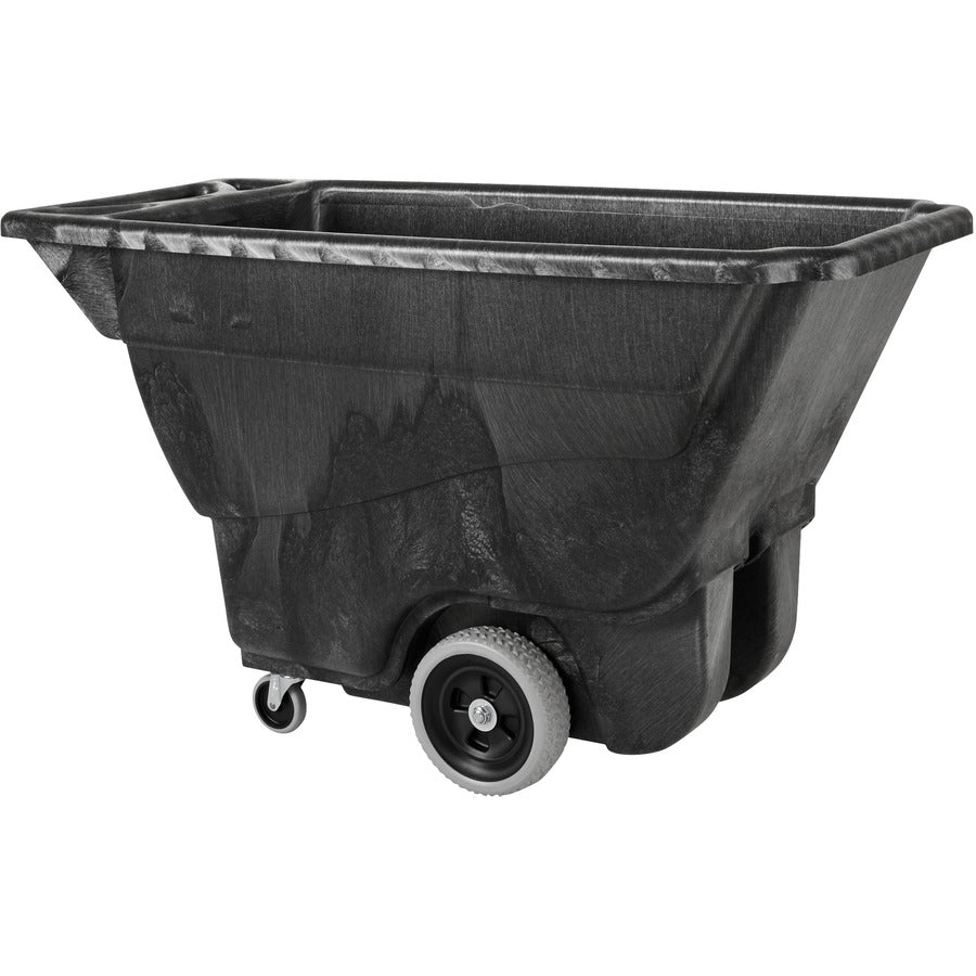 Rubbermaid Commercial Utility Duty Tilt Truck - 450 lb Load Capacity - Structofoam - 26" Width x 53" Depth x 33" Height - Black - 1 Each