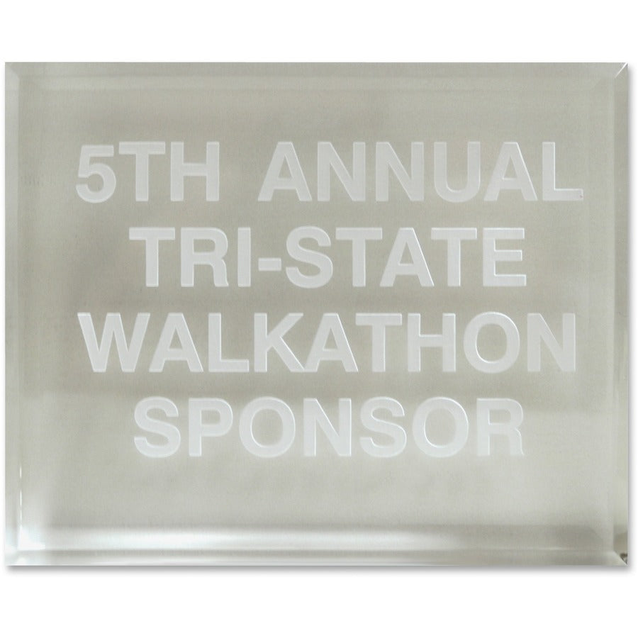 Xstamper Trinity Paperweight Acrylic Award - 5" Width x 4" Length - Laser Compatible - Assorted - Acrylic - 1 Each