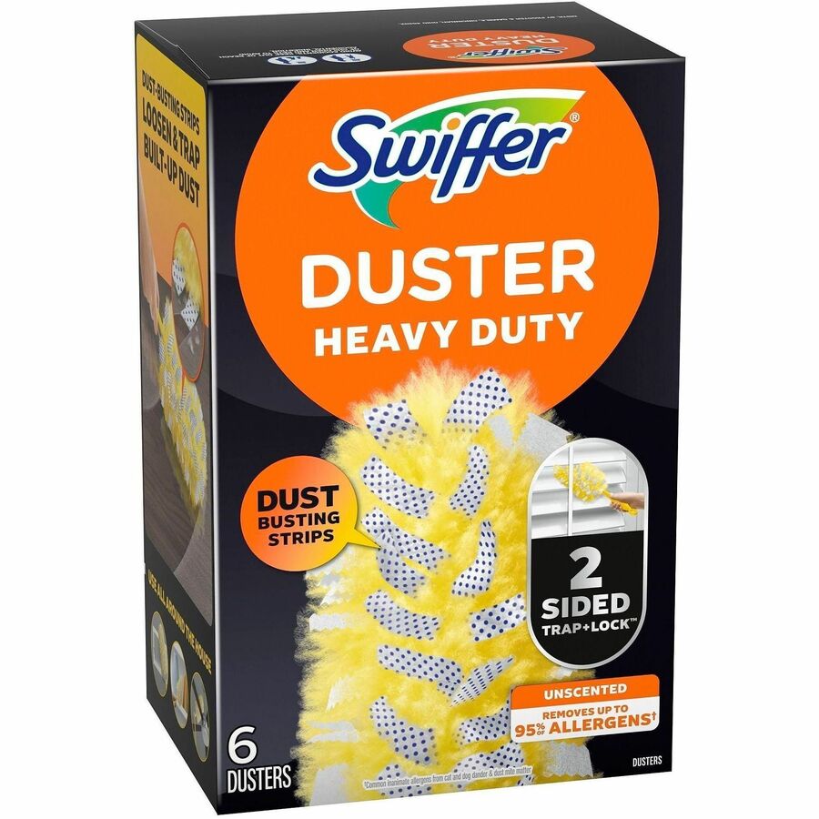 Swiffer 360-degree Dusters Refill - Disposable, Unscented - Fiber - Yellow - 6 / Box