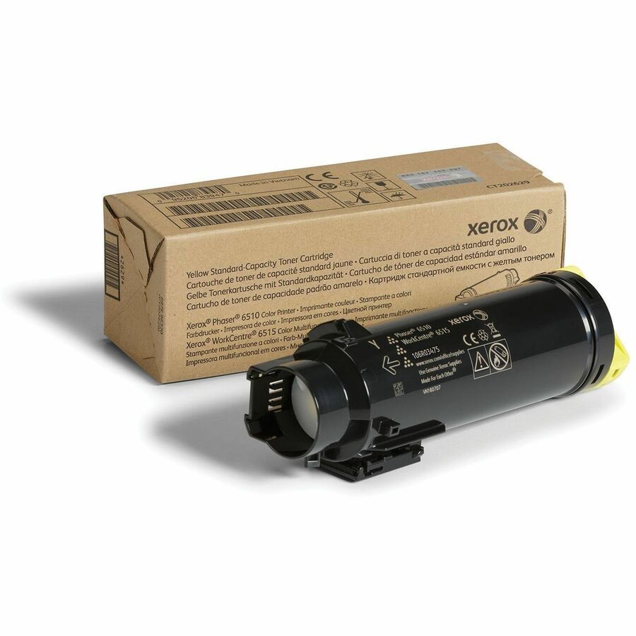 Xerox Original Standard Yield Laser Toner Cartridge - Yellow - 1 Each - 1000 Pages