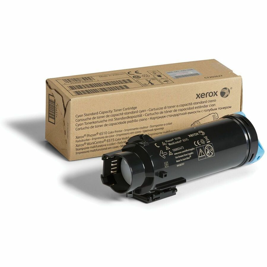 Xerox Original Standard Yield Laser Toner Cartridge - Cyan - 1 Each - 1000 Pages