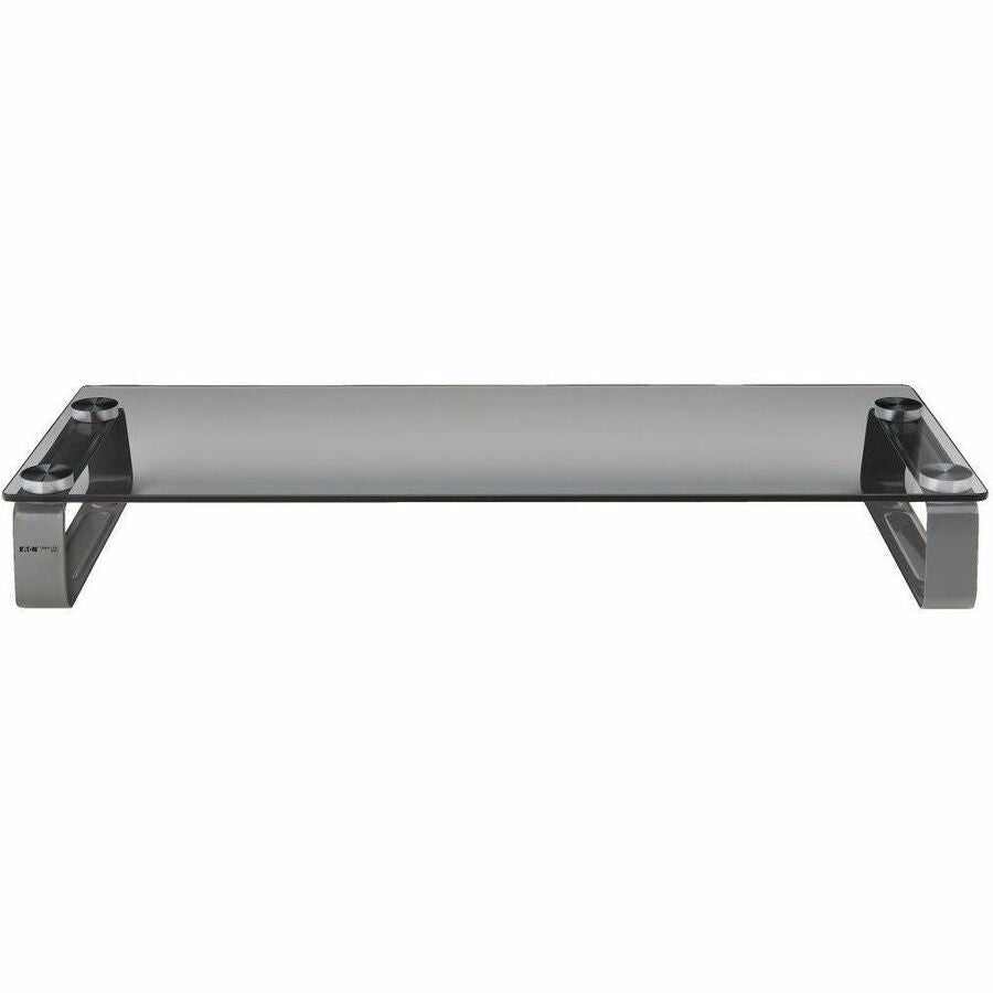 Tripp Lite series Universal Glass-Top Monitor Riser - 40 lb Load Capacity - 3.15" Height x 22" Width x 8.27" Depth - Desktop - Tempered Glass, Brushed Aluminum