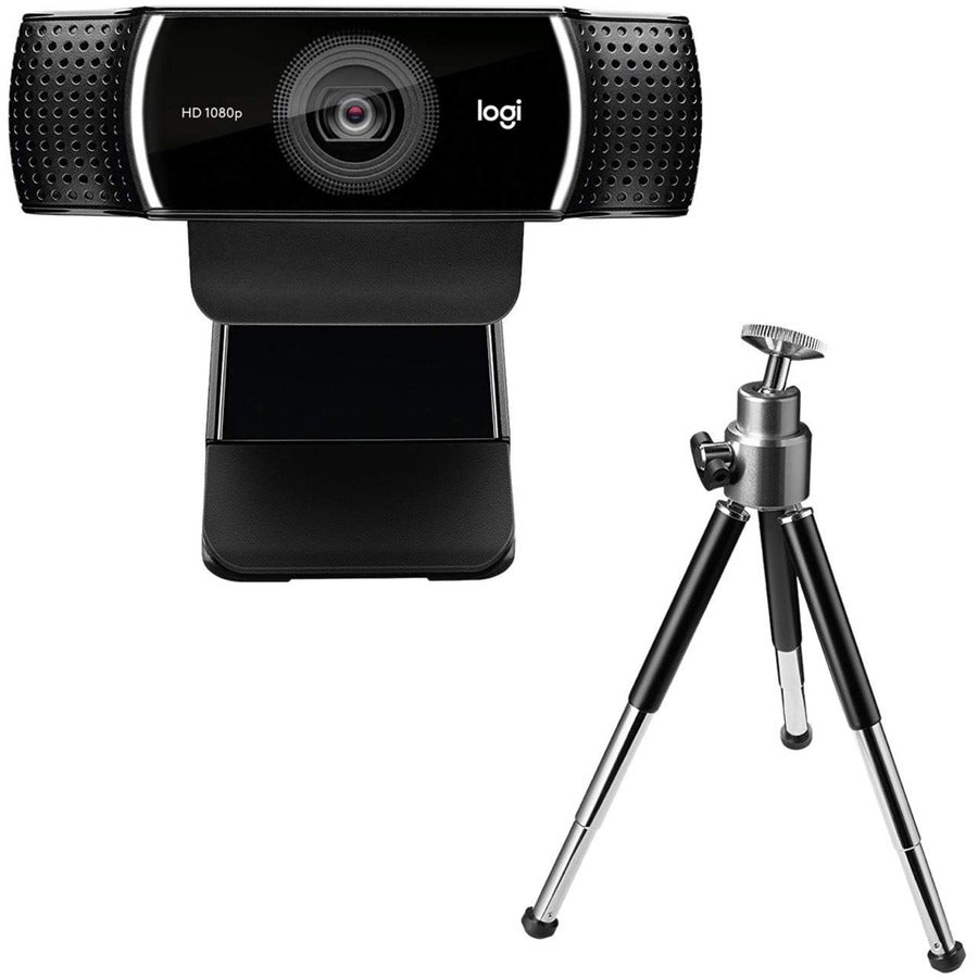 Logitech C922 Webcam - 2 Megapixel - 60 fps - USB 2.0 - 1 Each - 1920 x 1080 Video - Auto-focus - 78°, Angle - 1.2x Digital Zoom - Microphone - For Computer, Notebook, Monitor