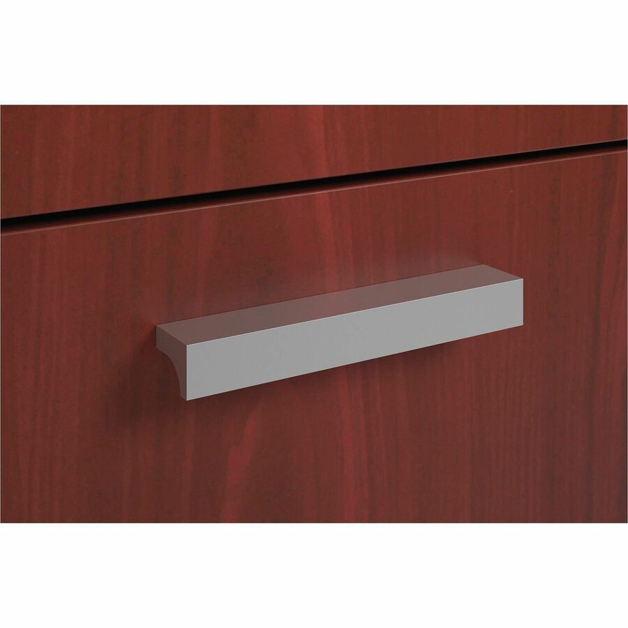 HON Contemporary Pull Set of 2 - 4.75" Width x 0.75" Depth x 0.69" Height - Metal - Silver - 2 / Pack