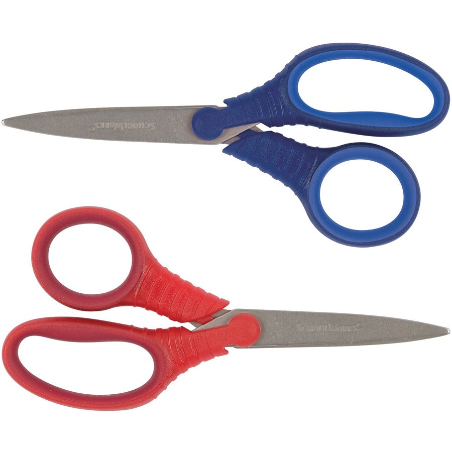 Fiskars Schoolworks 5" Kids Scissors - 5" Overall Length - Left/Right - Stainless Steel - Pointed Tip - Assorted - 1 Pack