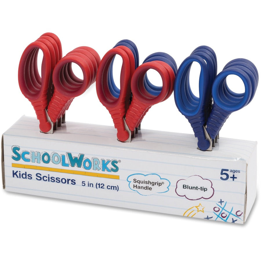 Fiskars Schoolworks 5" Kids Scissors Classpack - 5" Overall Length - Left/Right - Stainless Steel - Blunted Tip - Assorted - 1 Set