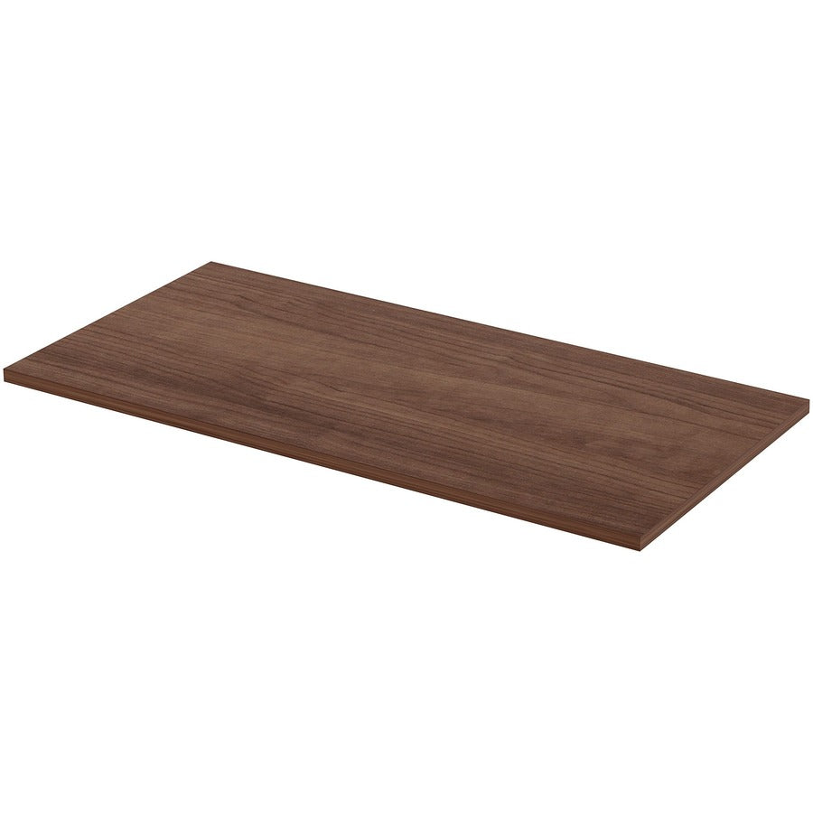 Lorell Relevance Series Tabletop - Walnut Rectangle, Laminated Top - 48" Table Top Length x 24" Table Top Width x 1" Table Top Thickness - Assembly Required - 1 Each