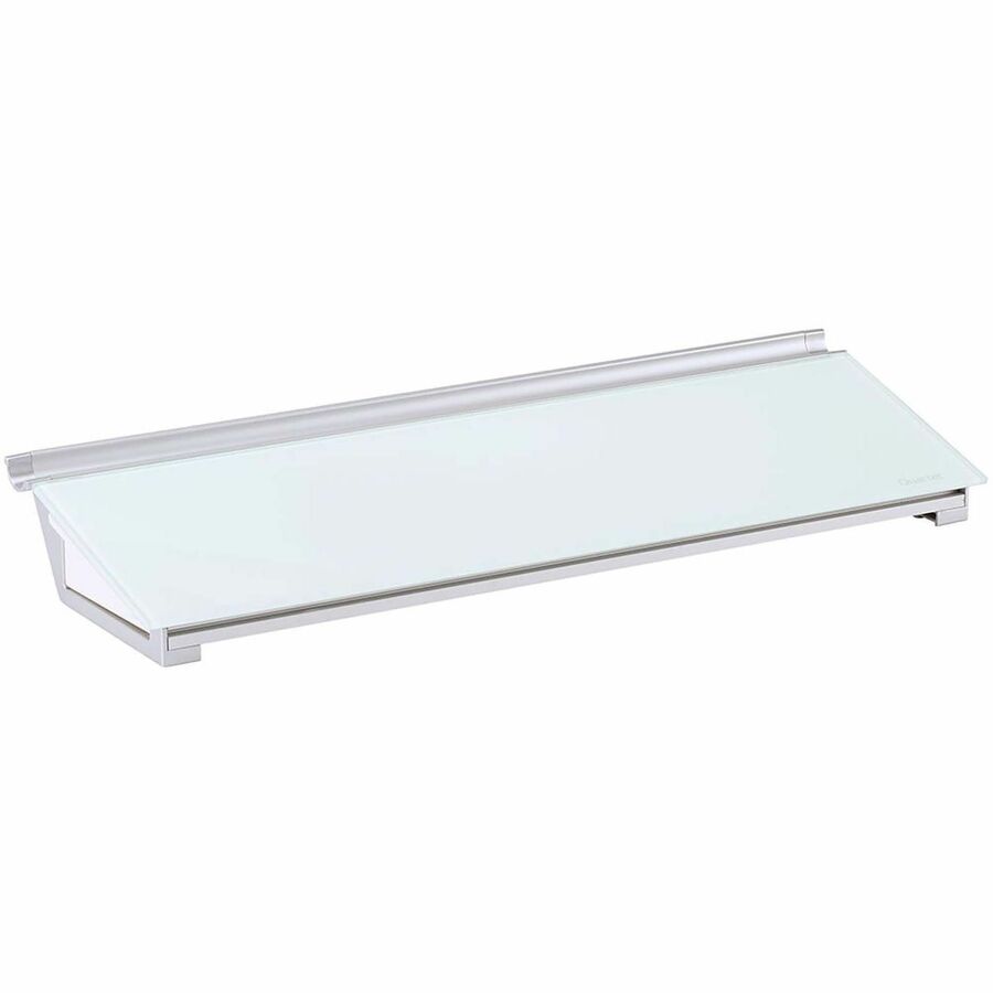 Quartet Glass Dry-Erase Desktop Computer Pad - 18" (1.5 ft) Width x 6" (0.5 ft) Height - White Glass Surface - Rectangle - Horizontal - 1 Each