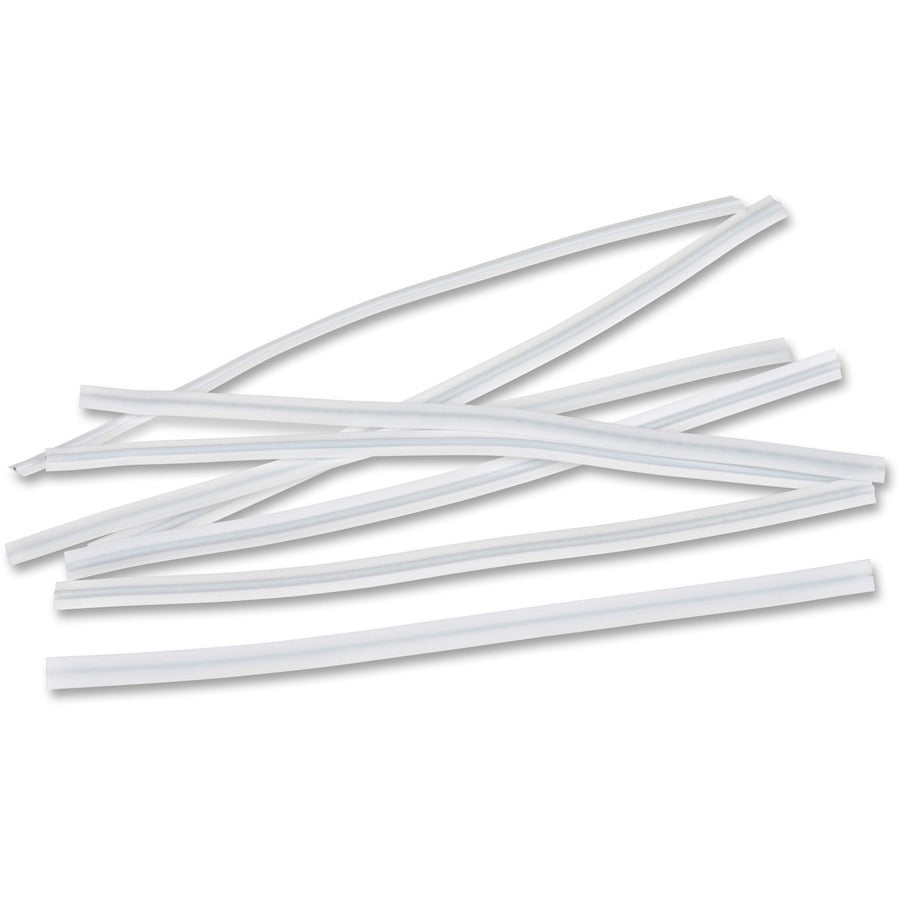 Tatco Reusable Vinyl Twist Ties - 6" Length - White - Vinyl, Metal - 2000 / Pack