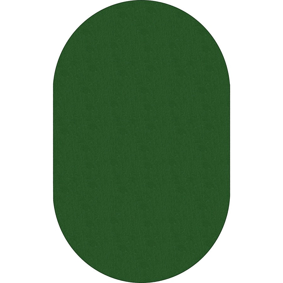 Flagship Carpets Classic Solid Color 12' Oval Rug - Traditional - 91.20" Length x 12 ft Width - Oval - Clover - Nylon