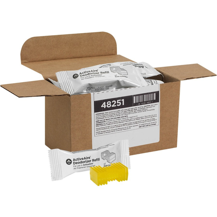 ActiveAire Automated Freshener Dispenser Refill by GP PRO - Mango - 30 Day - Long Lasting, Odor Neutralizer - 12 / Carton