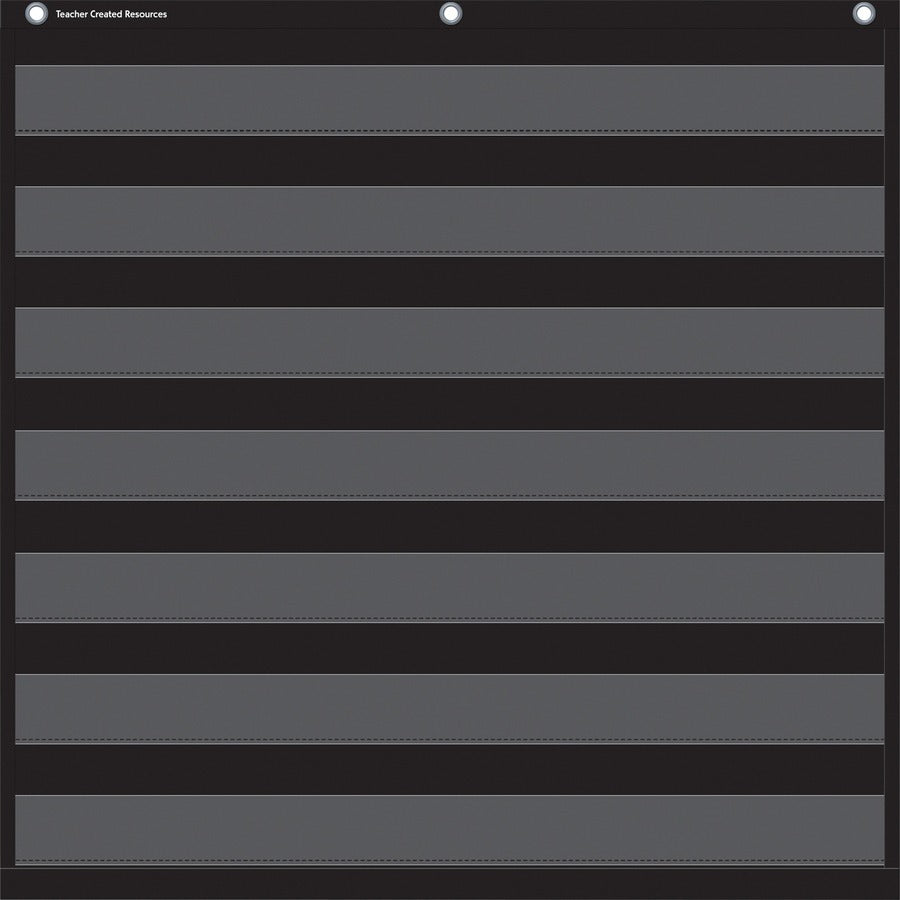 Teacher Created Resources Black 7 Pocket Chart - Theme/Subject: Learning - Skill Learning: Chart - 1 Each