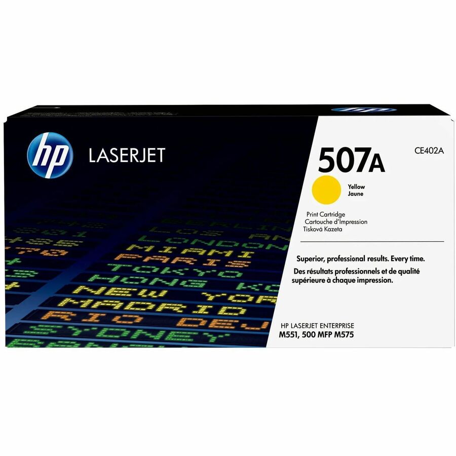 HP 507A Original Laser Toner Cartridge - Single Pack - Yellow - 1 Each - 6000 Pages