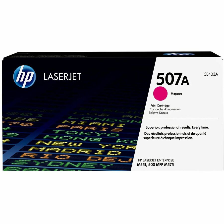HP 507A Original Laser Toner Cartridge - Single Pack - Magenta - 1 Each - 6000 Pages