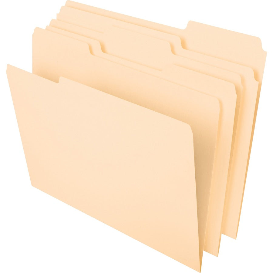 Pendaflex 1/3 Tab Cut Letter Expanding File - 8 1/2" x 11" - 3/4" Expansion - Assorted Tab Position - Manila - 50 / Box