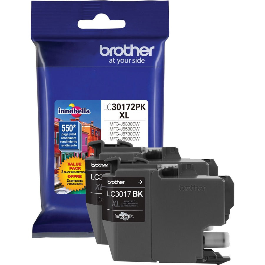 Brother Innobella LC30172PK Original High Yield Inkjet Ink Cartridge - Black - 2 / Pack - 550 Pages Black (Per Cartridge)