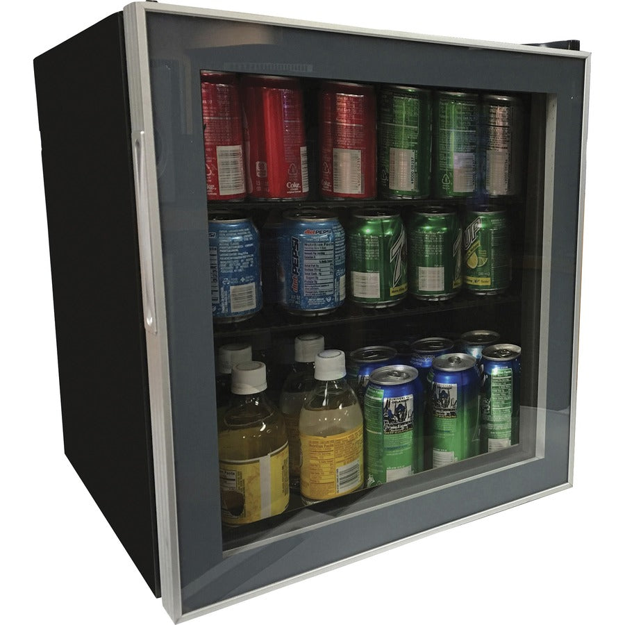 Avanti 1.6 cubic foot Beverage Cooler - 1.60 ft� - Auto-defrost - Undercounter - Reversible - 1.60 ft� Net Refrigerator Capacity - 120 V AC - 265 kWh per Year - Black - Freestanding