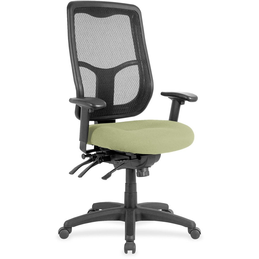 Eurotech Executive Chair - Fabric Seat Material - High Back - Dillon Sage - Vinyl - 1 Each