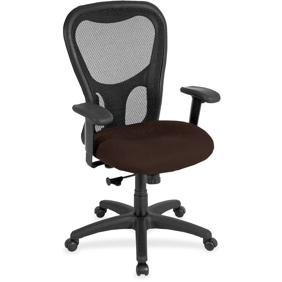 Eurotech Apollo Synchro High Back Chair - Nightfall Seat Color - Fabric, Vinyl Seat Material - High Back - 5-star Base - Canyon Nightfall - 1 Each