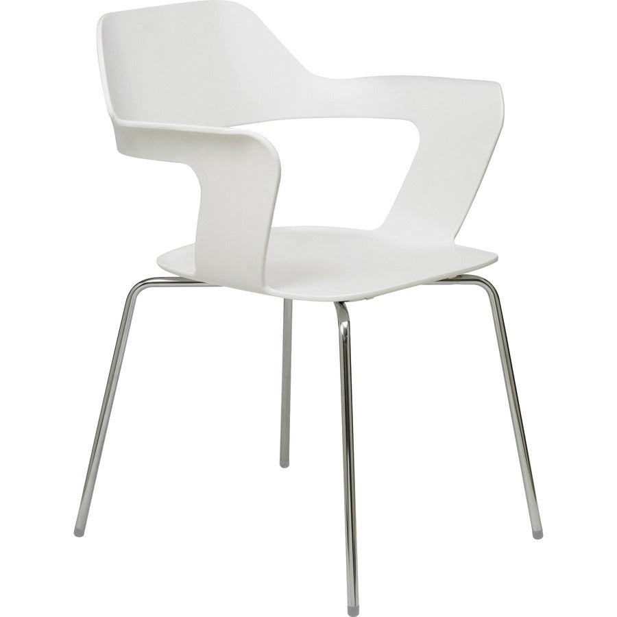 KFI Julep Poly Chair-Red - Chrome Frame Color - Tubular Steel Frame Material - Four-legged Base - White - Fiberglass Reinforced Polypropylene - 1 Each