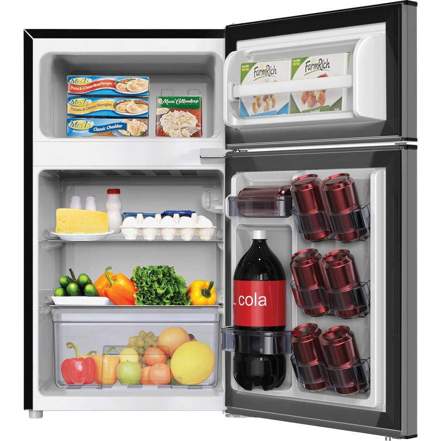 Avanti RA31B3S 3.1 Cubic Foot 2-door Counter-high Refrigerator - 3.10 ft� - Auto-defrost - Top Mount - Auto-defrost - Reversible - 2.10 ft� Net Refrigerator Capacity - 1 ft� Net Freezer Capacity - 120 V AC - 320 kWh per Year - Stainless Steel - Freesta...