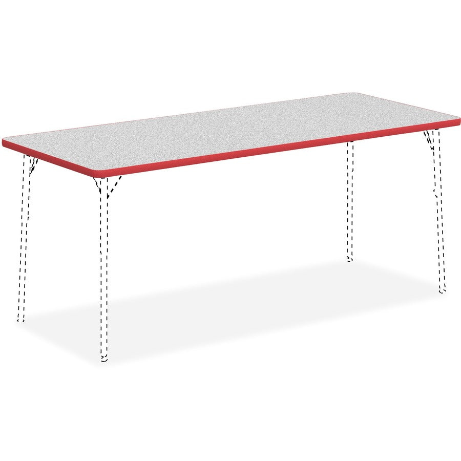 Lorell Classroom Activity Tabletop - Gray Nebula, High Pressure Laminate (HPL) Rectangle Top - 72" Table Top Width x 30" Table Top Depth x 1.13" Table Top Thickness - Classroom - Assembly Required - 1 Each