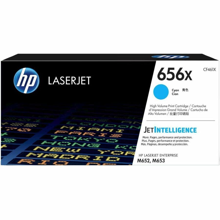 HP 656X (CF461X) Original High Yield Laser Toner Cartridge - Cyan - 1 Each - 22000 Pages