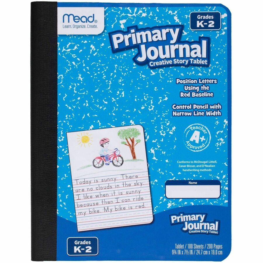 Mead K-2 Classroom Primary Journal - 100 Sheets - 7 1/2" x 9 4/5" Sheet Size - Assorted Cover - 12 / Carton
