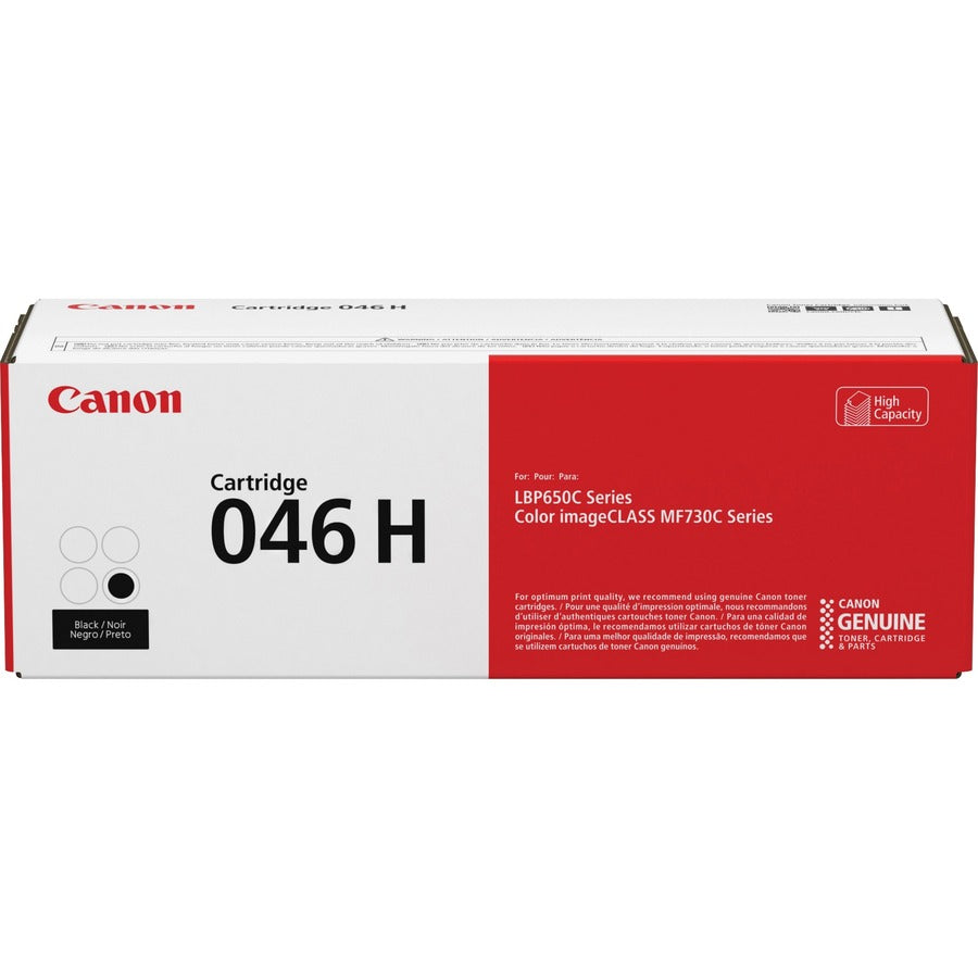 Canon 046H Original High Yield Laser Toner Cartridge - Black - 1 Each - 6300 Pages