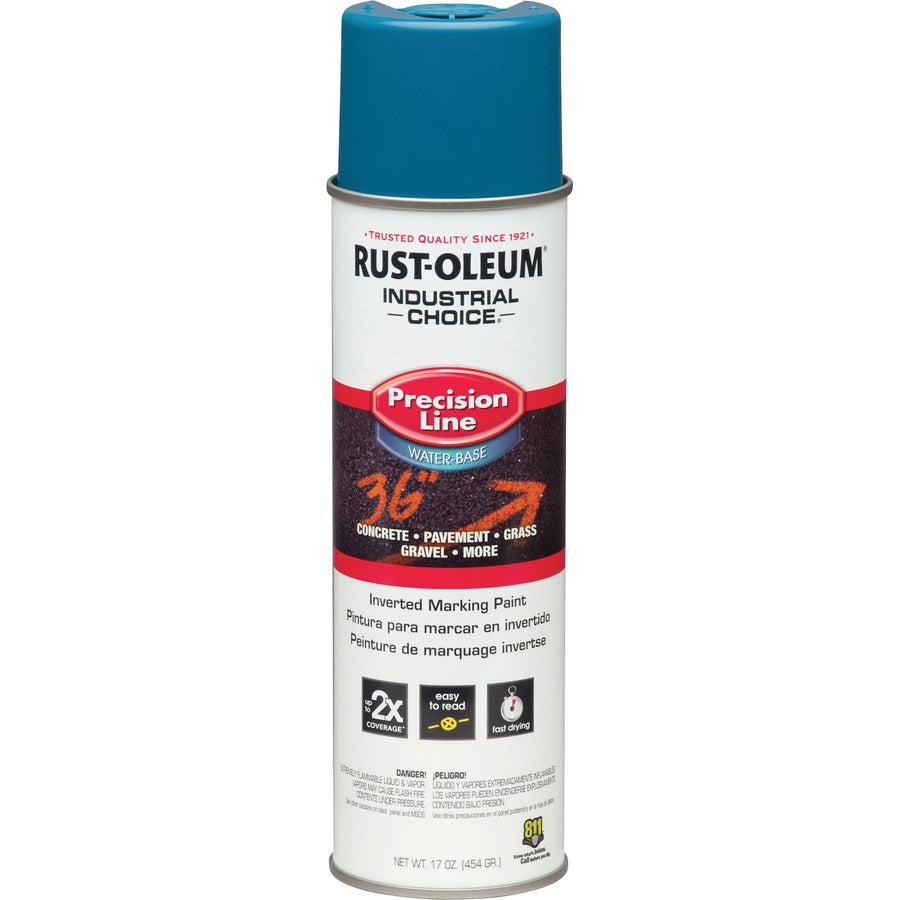 Rust-Oleum Industrial Choice Precision Line Marking Paint - 1 Color(s) - Caution Blue - 17 fl oz - 1 Each