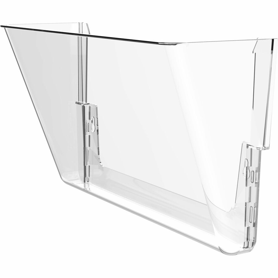 Storex Stacking Wall Pocket - 1 Pocket(s) - 7" Height x 4" Width x 13" Length - Stackable, BPA Free, PVC-free - Clear - Plastic - 1 Each