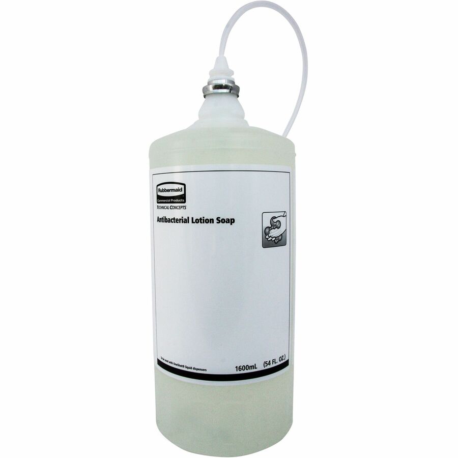 Rubbermaid Commercial Dispenser Antimicrobial Liquid Soap - Light Floral Scent - 27.05 fl oz - Kill Germs, Bacteria Remover - Hand - Antibacterial - White - Dye-free - 4 / Carton