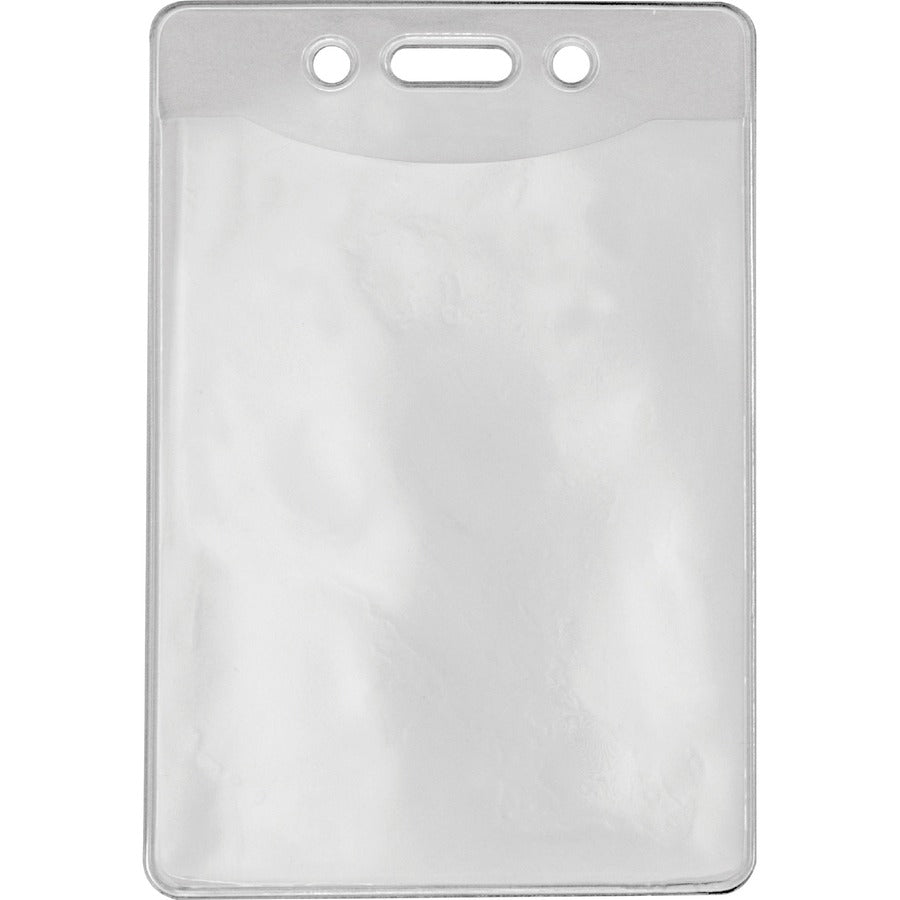 Advantus Government/Military ID Holders - Support 2.88" x 3.88" Media - Vertical - Vinyl - Clear - Durable - 50 / Pack