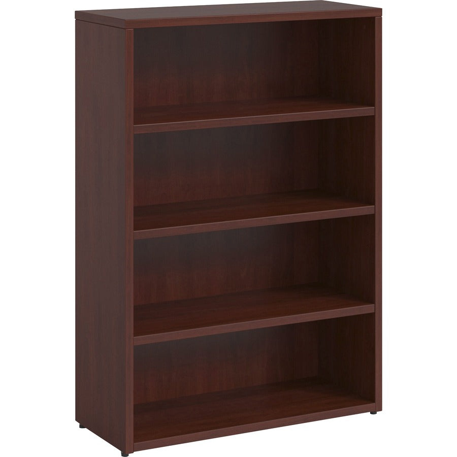 Lorell Prominence 2.0 Bookcase - 48" Height x 34" Width x 12" Depth, 1" Thickness Top - 3 Shelve(s) - Band Edge - Material: Particleboard - Finish: Laminate - Grommet, Mar Resistant, Burn Resistant, Impact Resistant, Cord Management, Adjustable Glide...