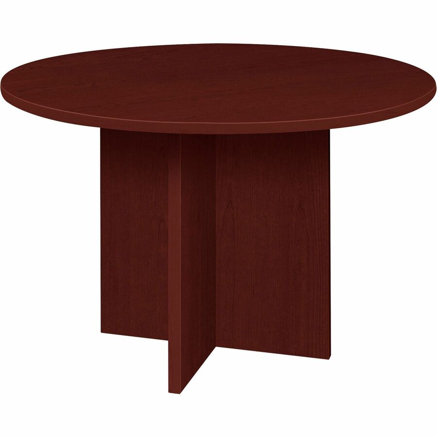 Lorell Prominence 2.0 Round Laminate Conference Table - Round - 29" Height42" Diameter, 1" Thickness Top - Material: Thermofused Melamine (TFM), Particleboard - Impact Resistant, Burn Resistant, Mar Resistant, Durable, Adjustable Glide - For Office - 1...