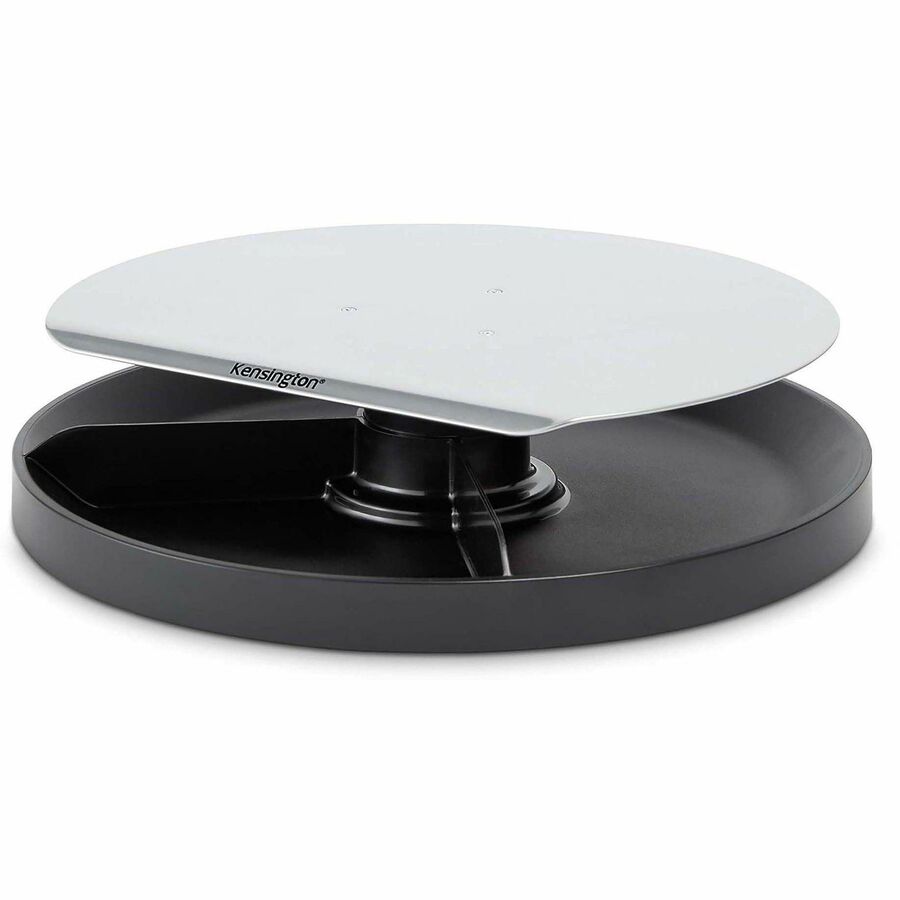Kensington SmartFit Spin2 Monitor Stand - 40 lb Load Capacity - Flat Panel Display Type Supported - 3.10" Height x 12.60" Width x 12.60" Depth - Desktop - Black - Ergonomic
