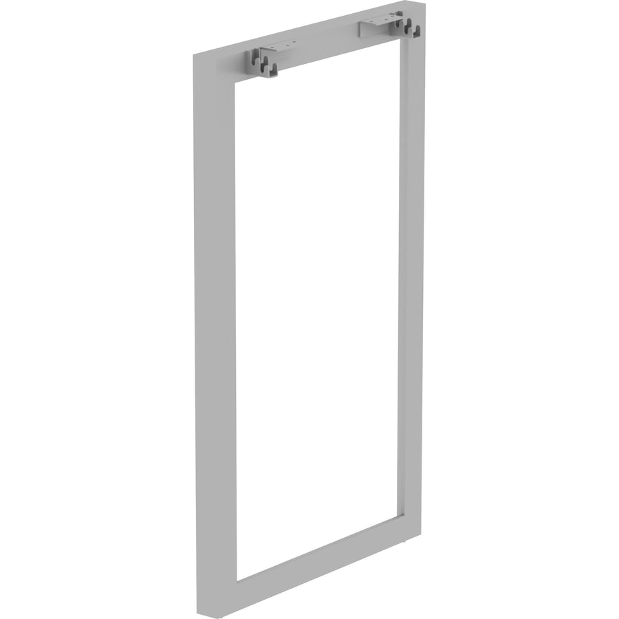 Lorell Relevance Standing-Height Side Leg Frame - 40.4" Height x 23.3" Width - Finish: Silver - Adjustable Leveler - 1 Each
