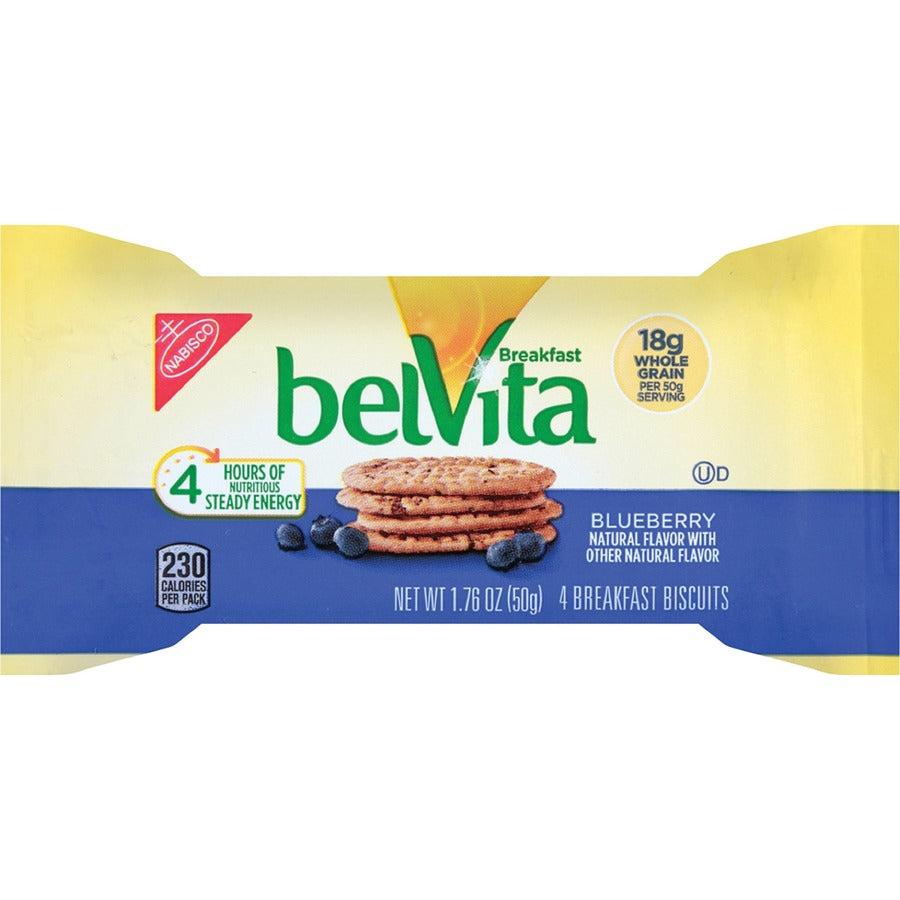 belVita Breakfast Biscuits - Individually Wrapped, Hydrogenated Oil-free, Sweetener-free - Blueberry - 1.76 oz - 1 Box