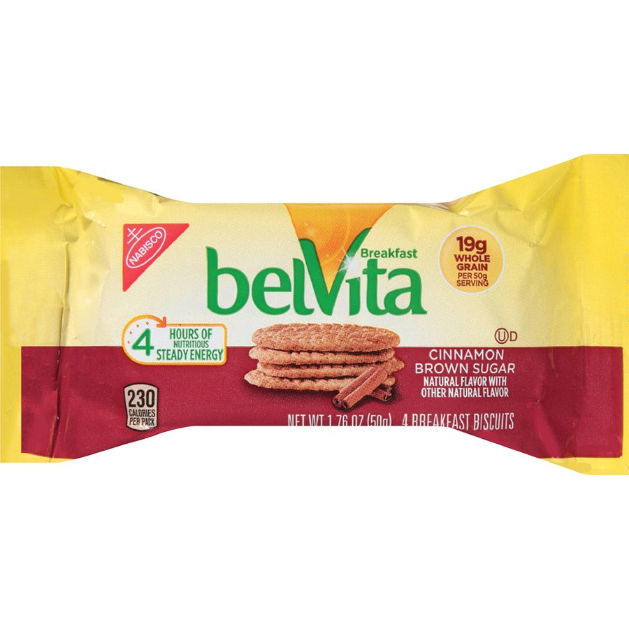 belVita Breakfast Biscuits - Individually Wrapped, Hydrogenated Oil-free, No Artificial Flavor, Sweetener-free - Brown Sugar - 1.76 oz - 1 Box