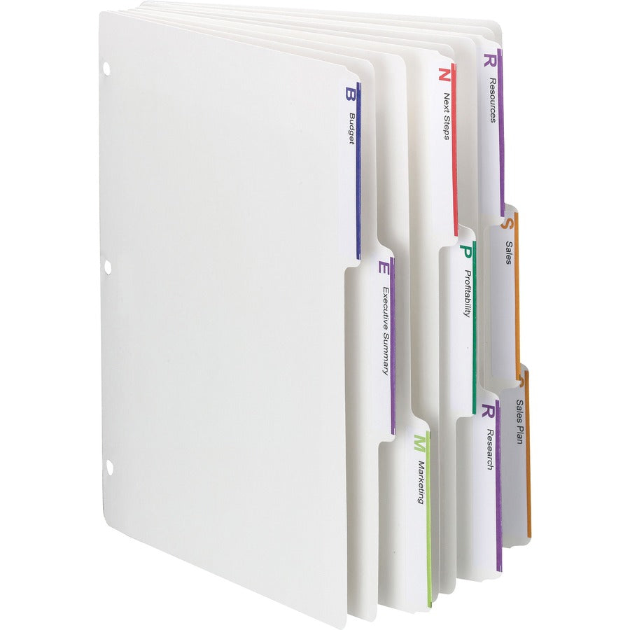 Smead Viewables 3-Ring Binder Index Dividers - Letter - 8.50" Width x 11" Length - White Divider - 10% - 1 Box