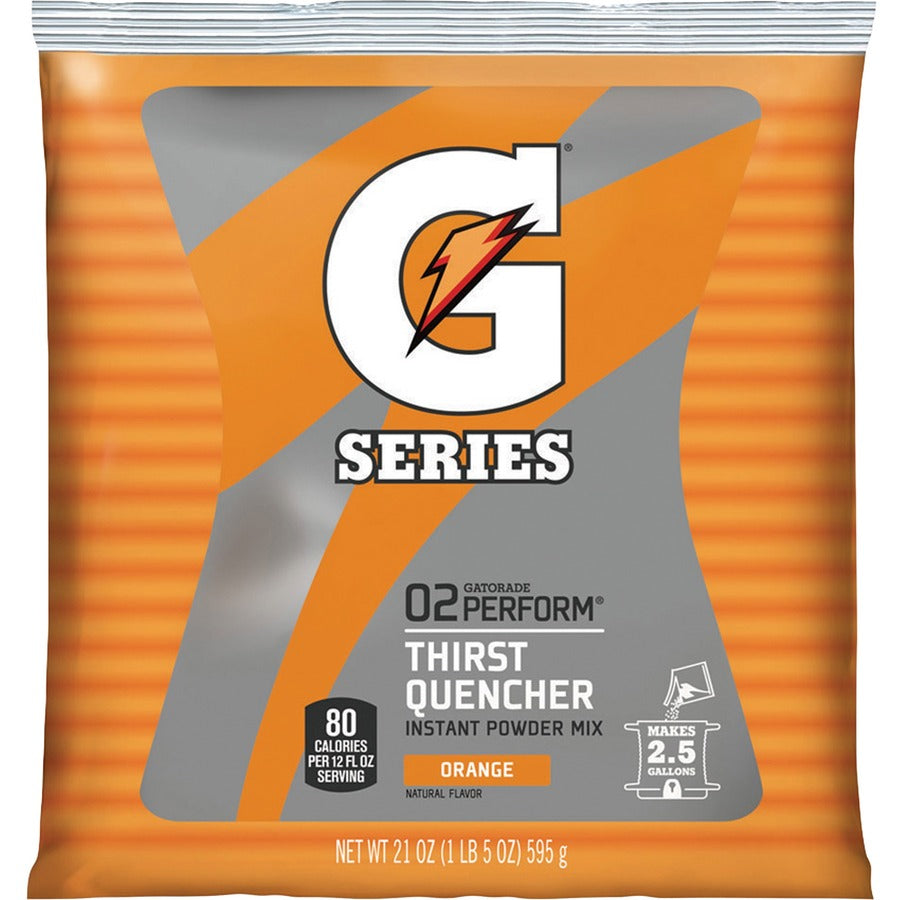 Gatorade Orange Thirst Quencher Powder Mix - Powder - 1.31 lb - 2.50 gal Maximum Yield - Orange - 32 / Carton