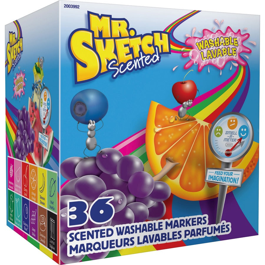 Mr. Sketch Scented Washable Markers - Washable - Assorted Ink - 36 / Set
